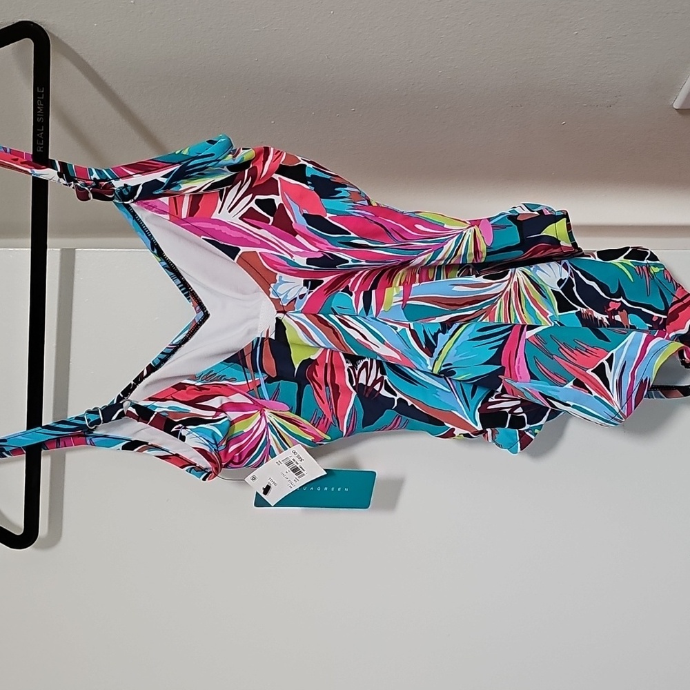 NWT Aqua Green One-Piece Swimsuit Small - Picture 6 of 11